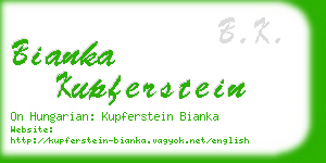 bianka kupferstein business card
